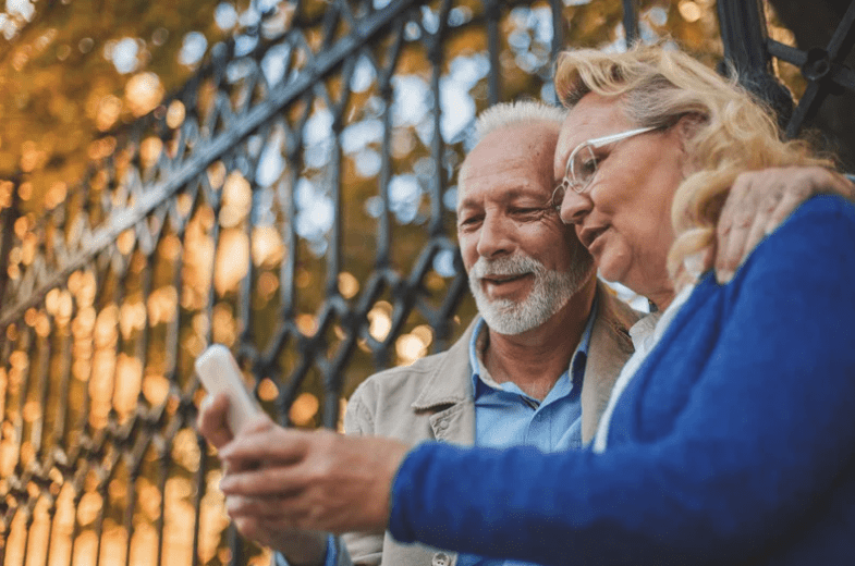 couple on facebook feed